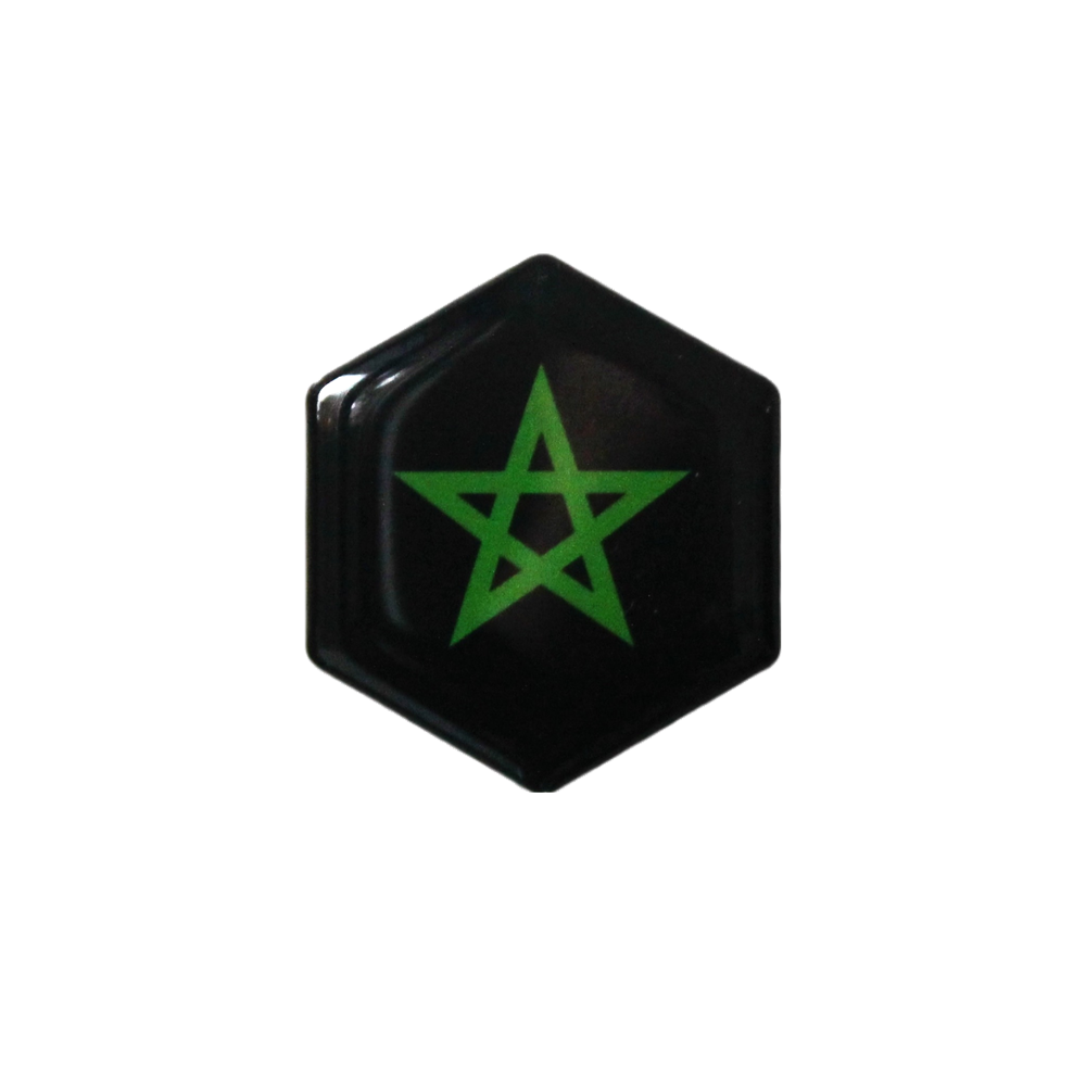 Piaggio Zip Marokkaanse Ster Sticker – Zwart 3D Doming Logo | Scooter Accessoire