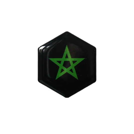 Piaggio Zip Marokkaanse Ster Sticker – Zwart 3D Doming Logo | Scooter Accessoire