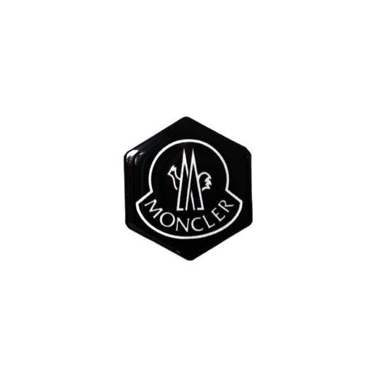 Piaggio Zip Moncler Sticker – Zwart/Wit 3D Doming Logo | Scooter Accessoire