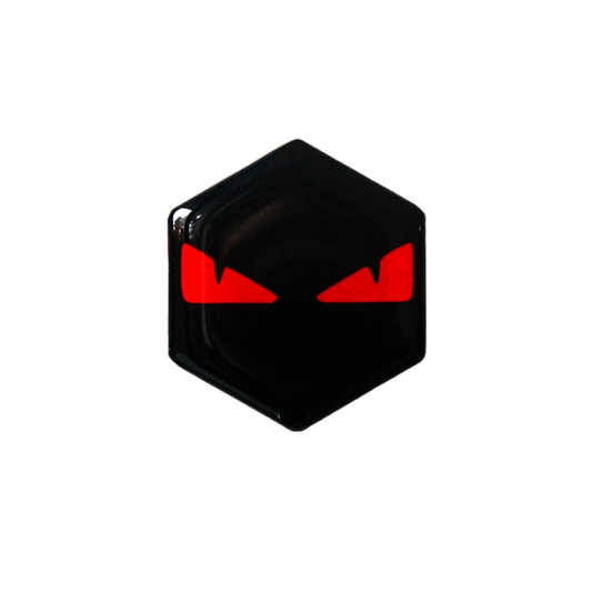 Piaggio Zip Boze Ogen Sticker – Rood 3D Doming Logo | Scooter Accessoire