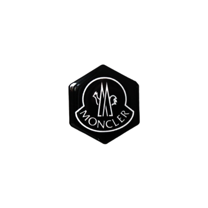 Piaggio Zip Moncler Sticker – Zwart/Wit 3D Doming Logo | Scooter Accessoire