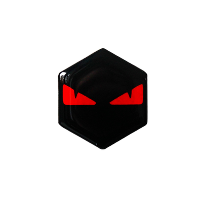 Piaggio Zip Boze Ogen Sticker – Rood 3D Doming Logo | Scooter Accessoire