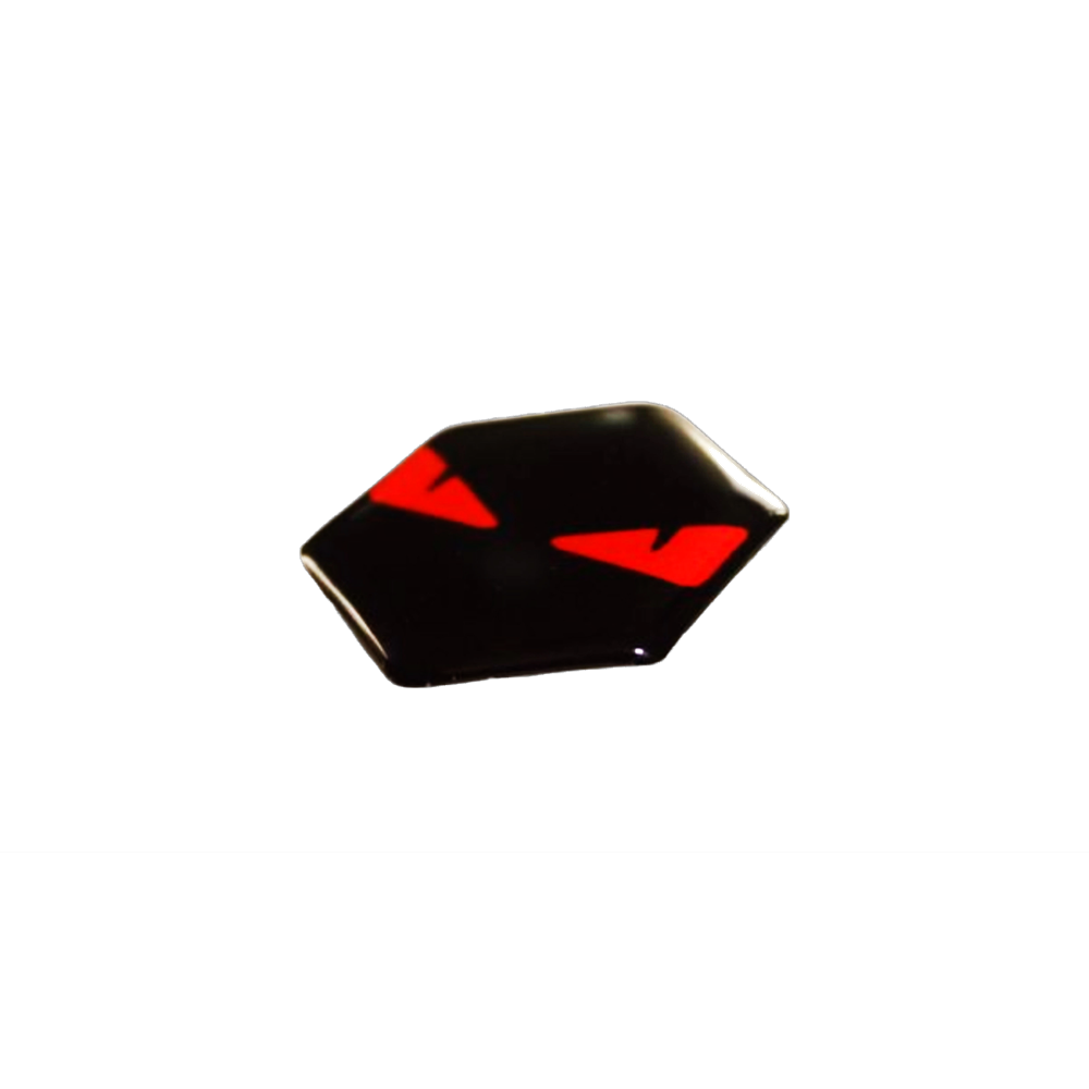 Piaggio Zip Boze Ogen Sticker – Rood 3D Doming Logo | Scooter Accessoire